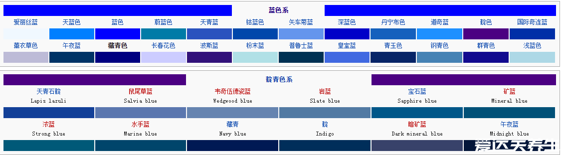 藏青色是什么颜色,是蓝与黑的过渡色又叫深蓝黑色