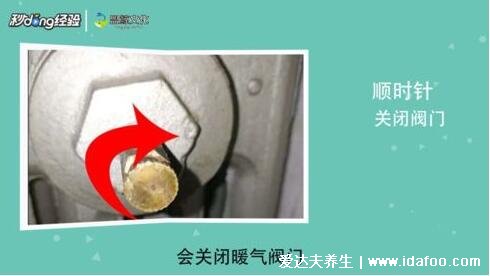 暖气阀门开关示意图os,o附近箭头方向即逆时针旋转可开启