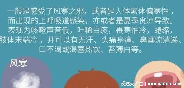 风热与风寒最简单区分图,舌苔颜色/咳嗽声音等6大特征分辨