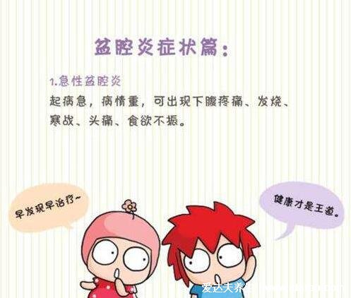 盆腔炎有2个明显症状,分别是白带增多/下腹疼痛(多发已婚女性)