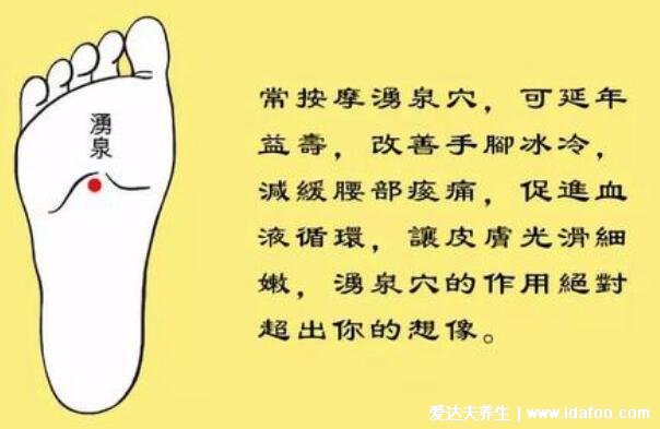 涌泉的准确位置图图解,附足底涌泉穴位图