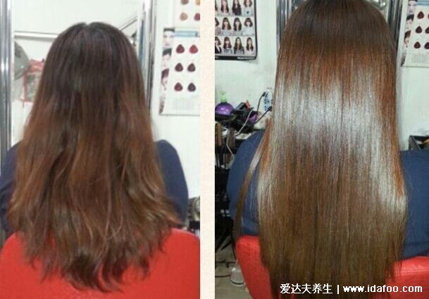 头发软化前后效果图,头发更软更顺更服帖(最少两个月做一次)