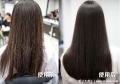 头发软化前后效果图，头发更软更顺更服帖