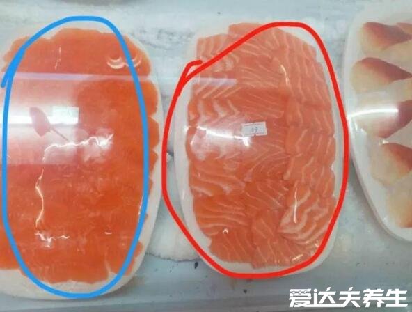 虹鳟鱼和三文鱼的区别，虹鳟鱼有明显彩色肉质偏红且松散(图片)