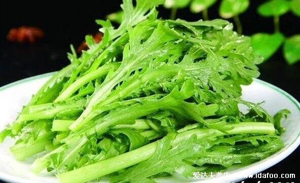 皇帝菜和茼蒿的区别图，同一种菜叫法不同(茼蒿菜的作用与功效)