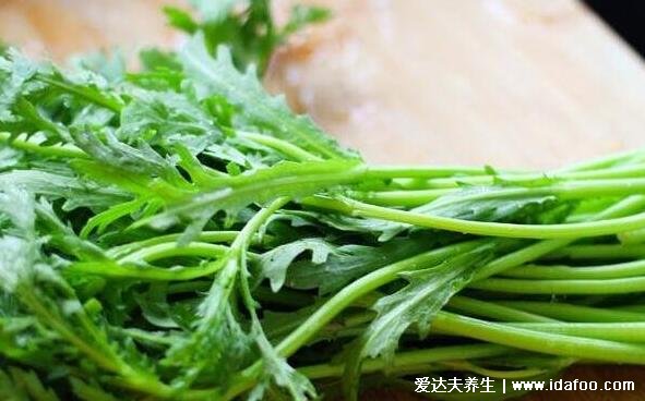 皇帝菜和茼蒿的区别图，同一种菜叫法不同(茼蒿菜的作用与功效)